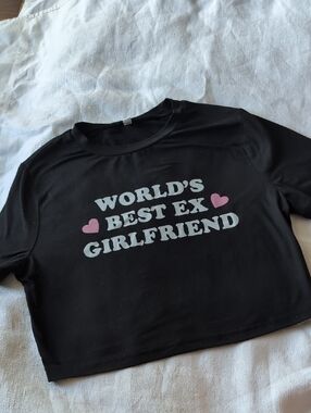 World's Best Ex Girlfriend Black Crop Tee